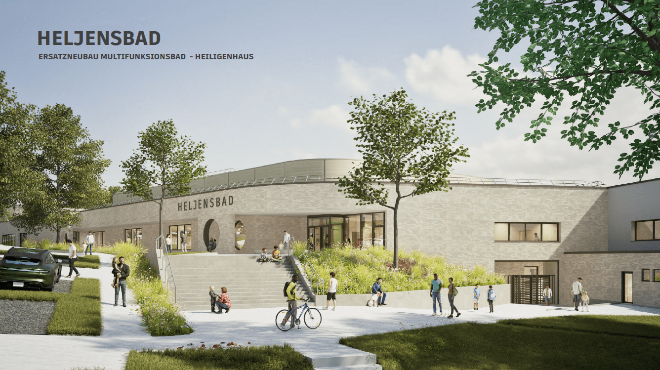 Gebäudeansicht Ersatzneubau Multifunktionsbad