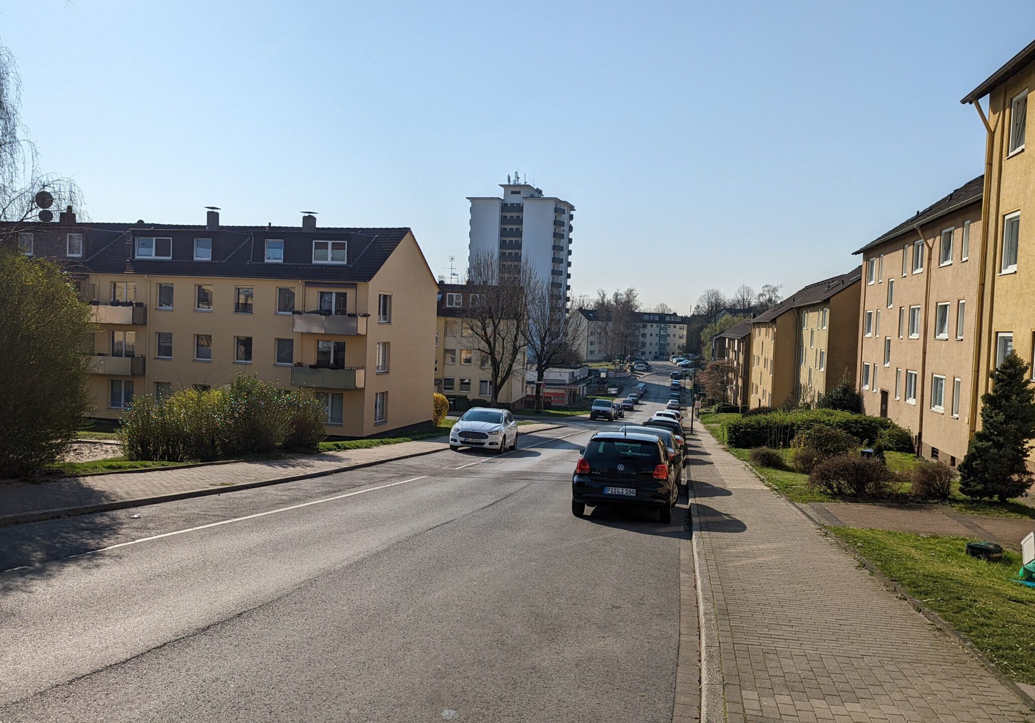 Königsberger Straße Blickrichtung Hochhaus Nonnenbruch